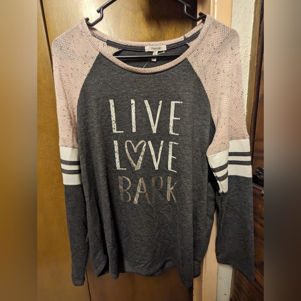 LIVE LOVE BARK Pink & Gray
